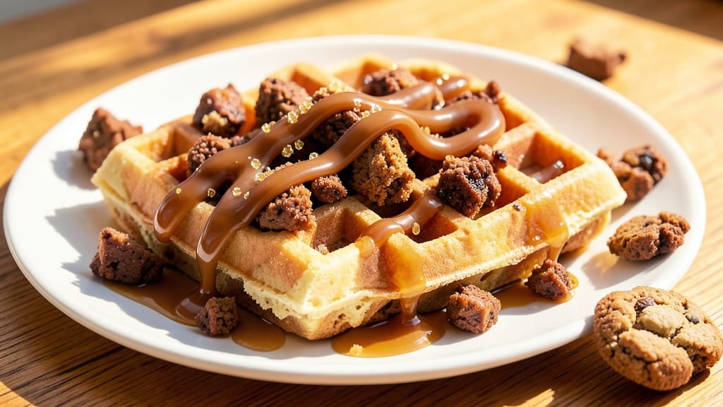 Caramel Cookie Waffle Recipe: Crispy Grid Iron Magic With Gooey Pulls
