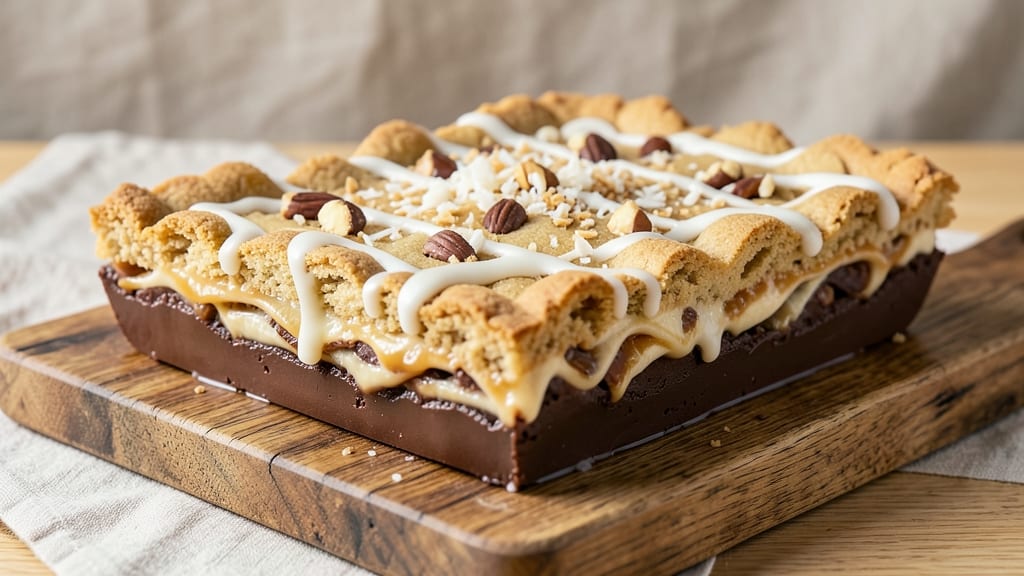 Almond Joy Magic Cookie Bars Recipe: Coconut-Caramel Crunch With Gooey Hearts