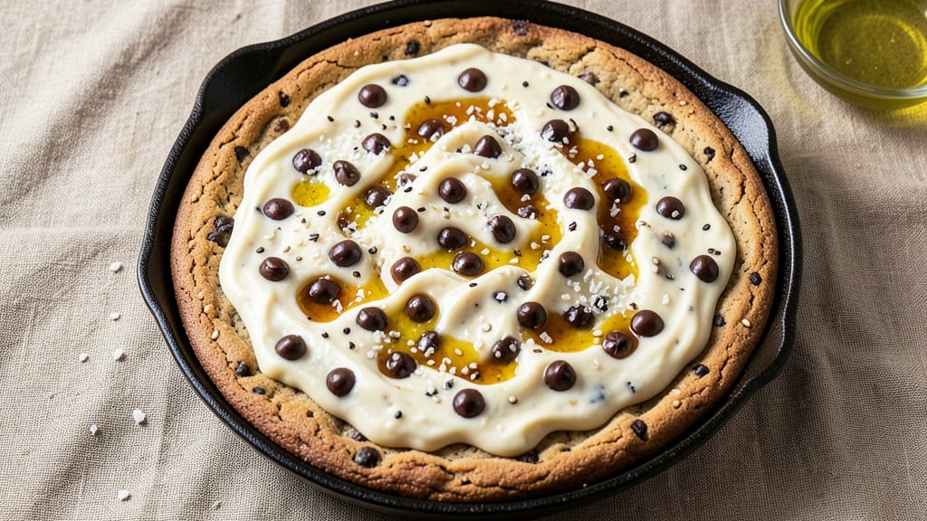 Chocolate Chip Cookie Dough Pizza Recipe: Edible Cookie Dough Crust With Gooey Chunks