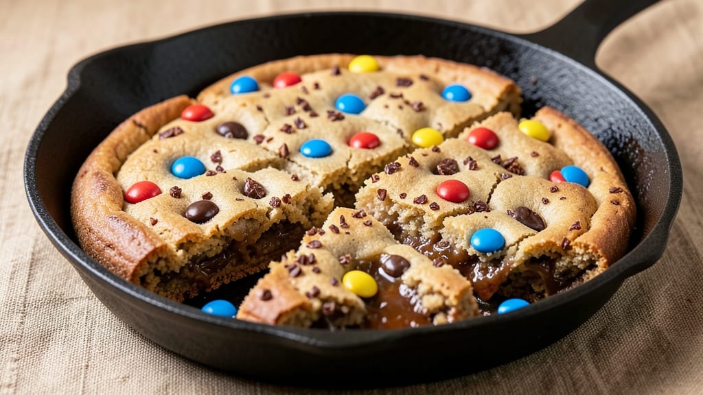 5 Minute M&M Cookie Bars Microwave Recipe: Crunchy Base with Melty Chocolate Hearts