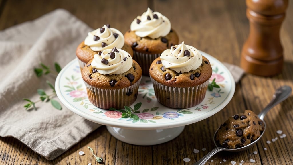 Chocolate Chip Cookie Dough Cupcakes Recipe: Edible Dough Swirls With Crispy Crowns