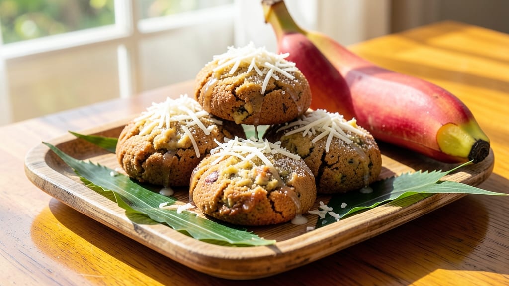 Thai Banana Cookie Recipe: Tropical Coconut Swirls With Sticky Sweetness