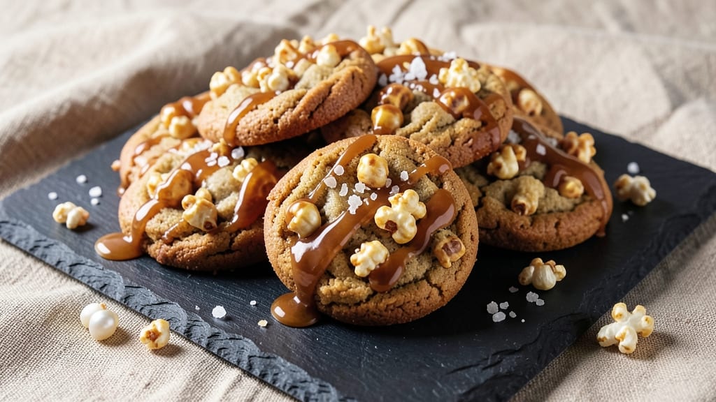 Caramel Popcorn Cookie Recipe: Crunchy Shells With Gooey Caramel Rivers